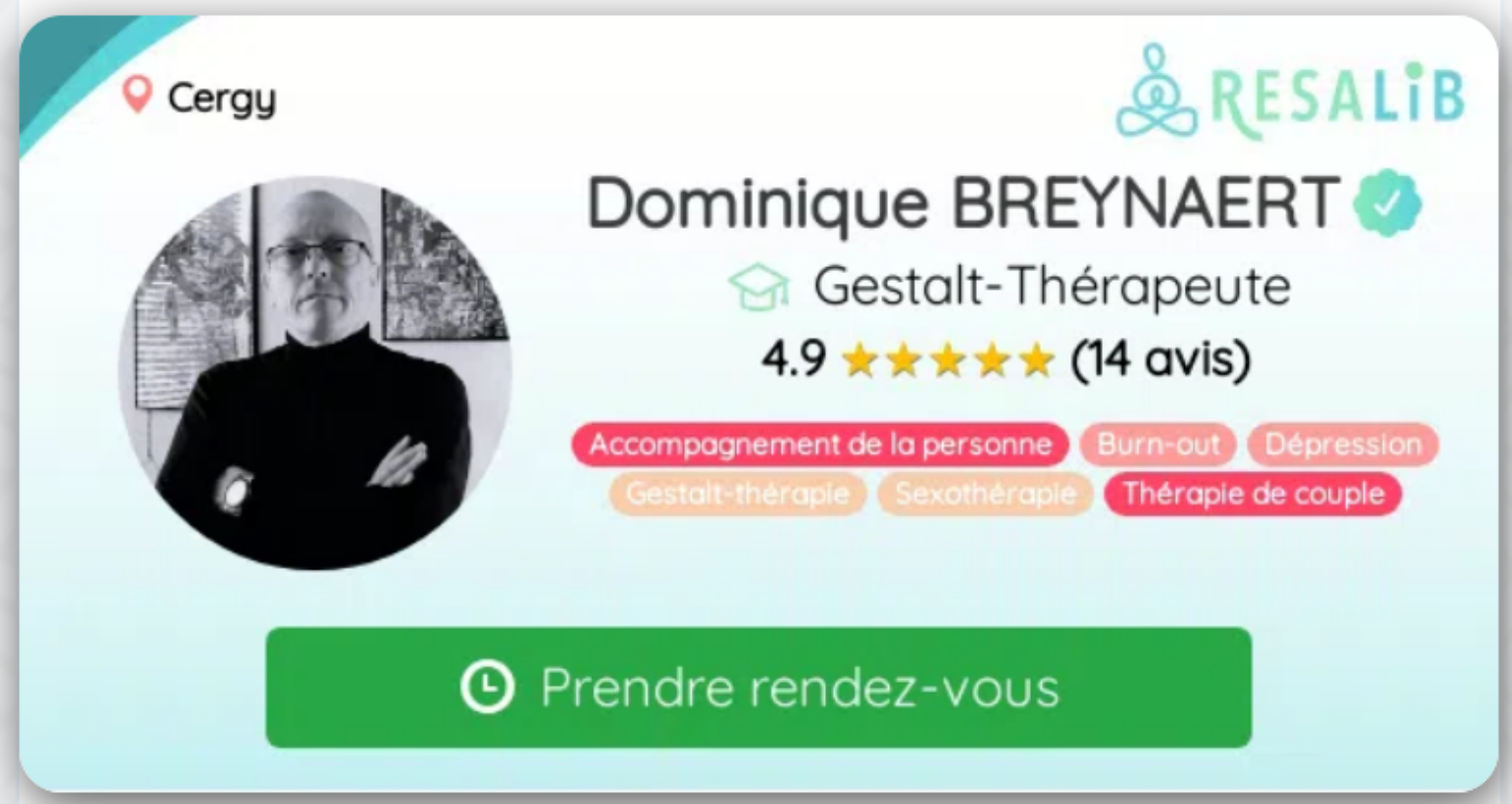 Psychopraticien à Cergy - Gestalt Thérapie - Sexothérapie